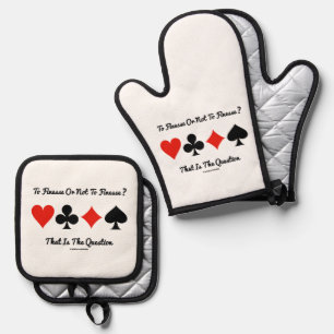 To Finesse Or Not To Finesse? That Is The Question Oven Mitt & Pot Holder Set