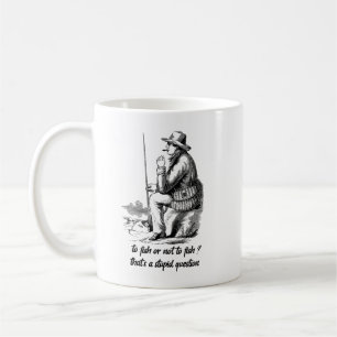 to fish or not to fish fishing lover coffee mug
