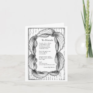 To Friends poem greeting card