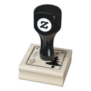 To From Christmas Tree Gift Tag Red Stamp