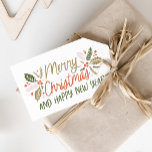 To/from Holly Berry Personalised Christmas Gift Tags<br><div class="desc">This festive and chic Christmas design features our original hand drawn winter foliage with sweet hand-drawn styled type in vibrant colours.</div>