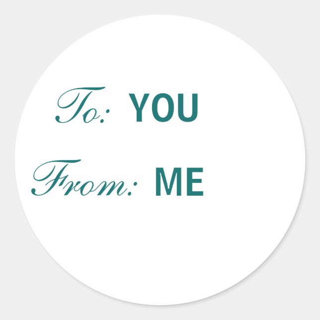 TO-FROM label - stickers (Front)