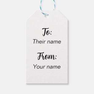 To From Minimalist Gift Tags