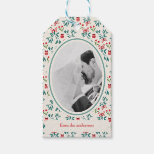 To From Photo Gift Tag Grandmillennial Pattern