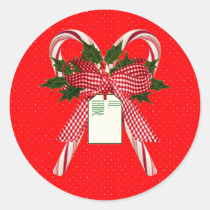 To From Sticker Christmas Candy Canes