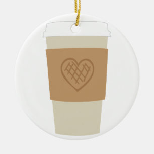 To Go Latte Ceramic Ornament