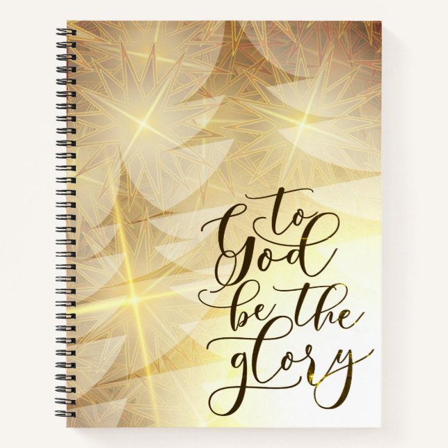 to God be the glory Christmas Personalised Notebook (Front)