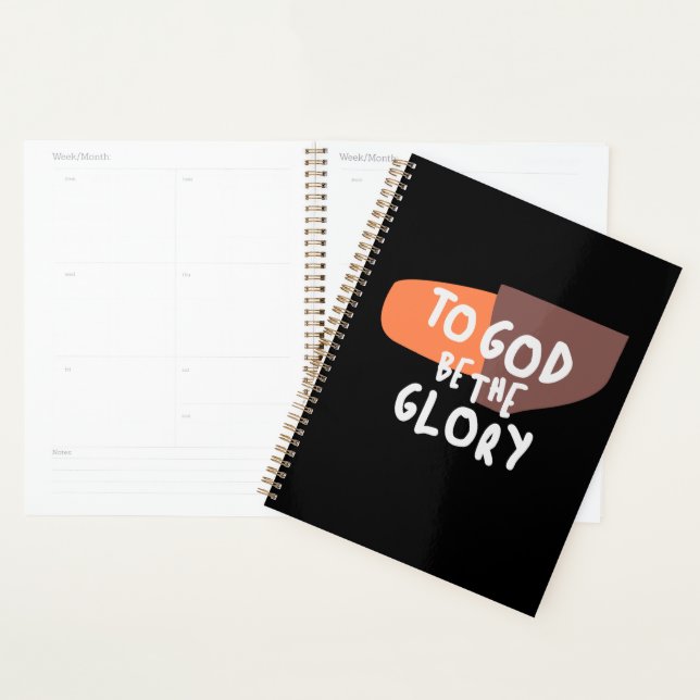 To God Be the Glory - Inspiring Christian Quote Planner (Display)