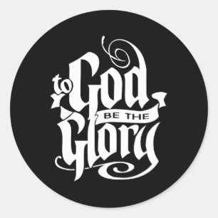 To God Be The Glory Jesus Christian Christmas Classic Round Sticker