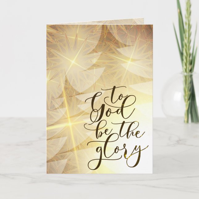 to God be the glory John 1:14 Bible Christmas Holiday Card (Front)