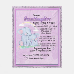To Granddaughter with big hug Fleece Blanket
