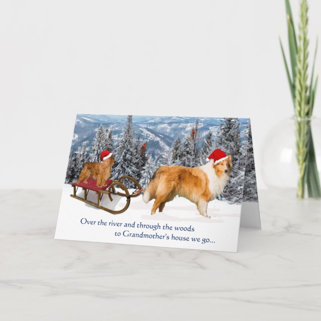 To Grandmother’s House Christmas Holiday Card (Front)