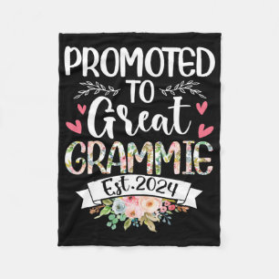 To Great Grammie Est 2024 Mothers Day Fleece Blanket