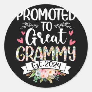 To Great Grammy Est 2024 Mothers Day Classic Round Sticker