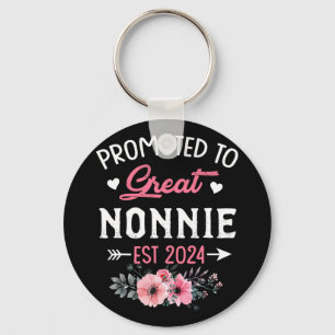 To Great Nonnie Est 2024 Flower  Key Ring