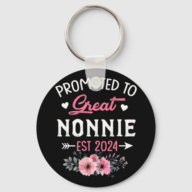 To Great Nonnie Est 2024 Flower  Key Ring (Front)