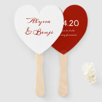 To Have and To Hold Heart Shaped Wedding Fan
