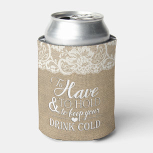 To Have and To Hold Mongram Wedding Can Cooler