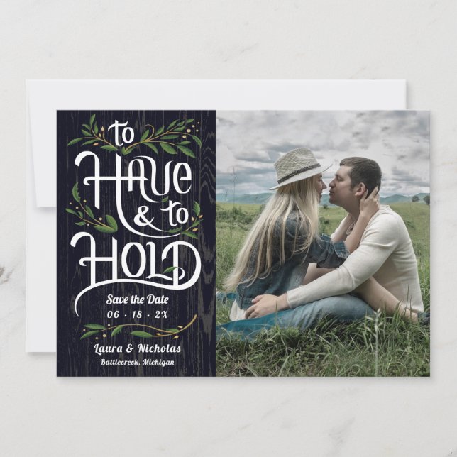 To Have and To Hold, Save the Date Photo (Front)
