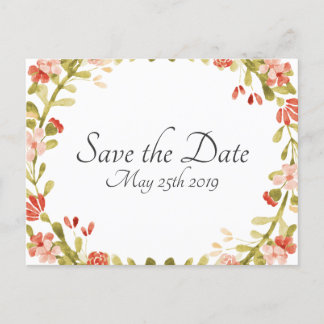 To Have & To Hold Floral Save The Date Postcard
