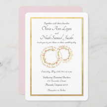 To Have & To Hold Floral Wedding Ring Invitation