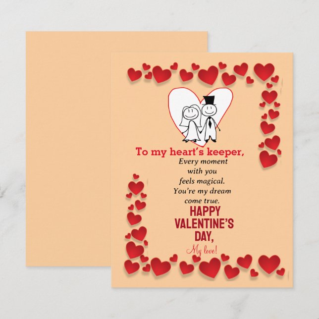 To heart's keeper  card (Front/Back)