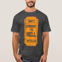 TO HELL Movie Ticket Costume Easy Halloween Gifts
