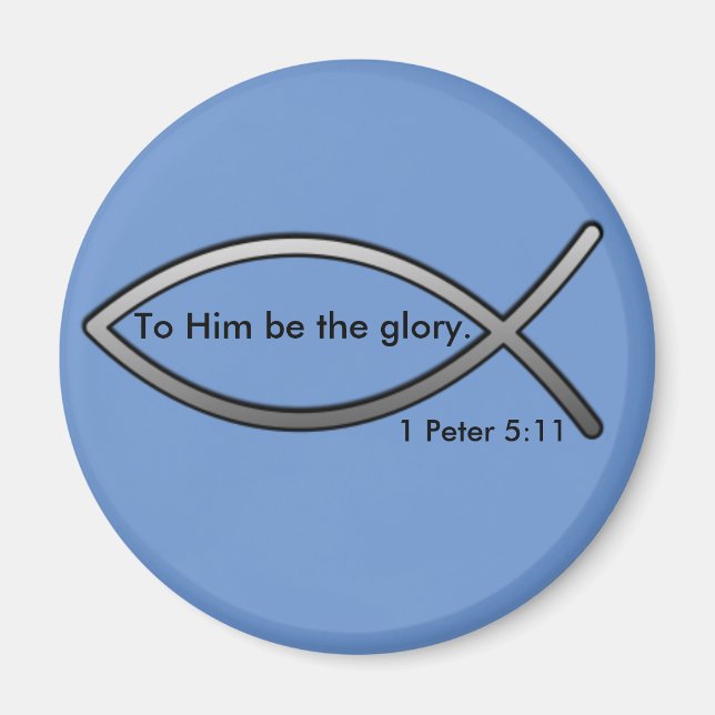 To Him be the glory Quote Magnet (Front)
