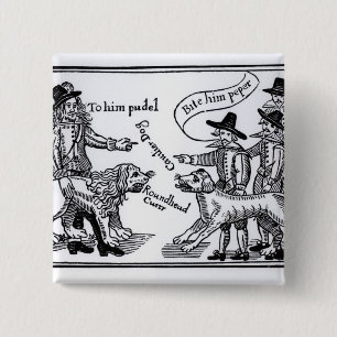 To Him Pudel, Bite Him Peper' 15 Cm Square Badge