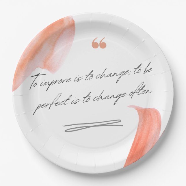  To improve is to change Paper Plate (Front)
