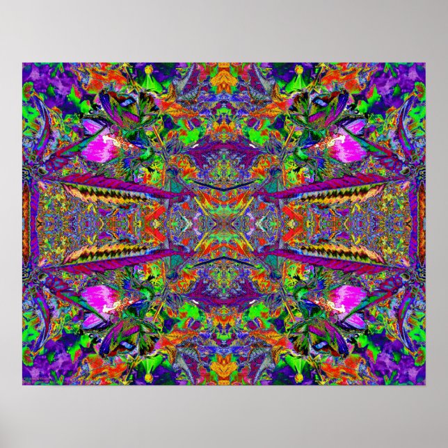 "To India, With Love" Psychedelic Abstract Art Poster (Front)