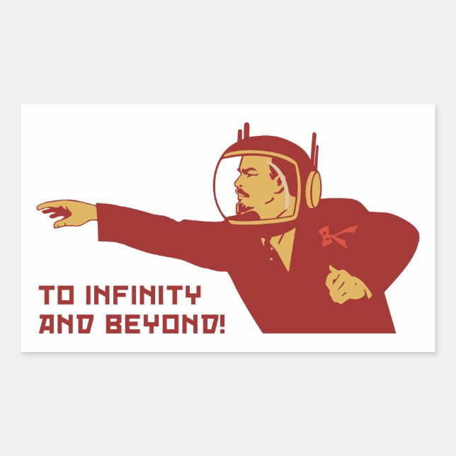 To infinity and bey rectangular sticker (Front)