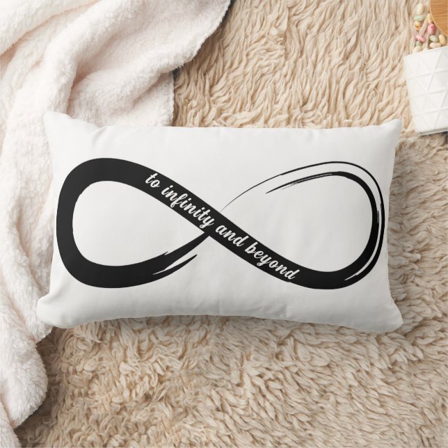 To Infinity And Beyond Brush Stroke Symbol Lumbar Cushion (Blanket)