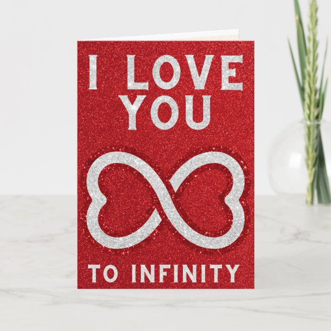 To Infinity & Beyond Glitter Valentine Card (Front)