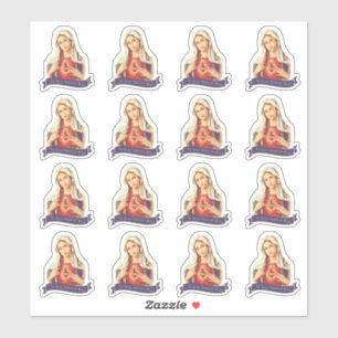 To Jesus Through Mary Catholic Vinyl Cut-out