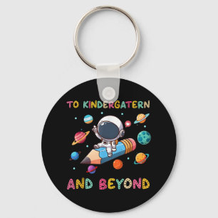 To Kindergarten And Beyond Astronaut Outer Space F Key Ring