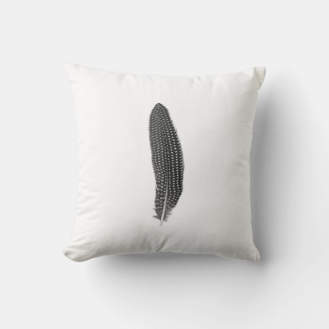 To kiss guinea fowl feather cushion (Front)