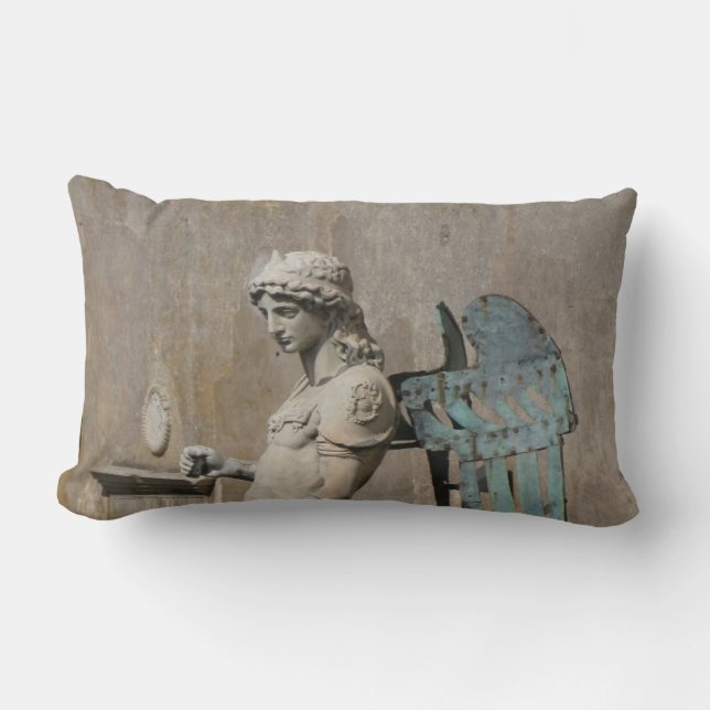 To kiss: picture of St Michael Lumbar Cushion (Front)