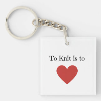 To Knit is to Love - Key Ring
