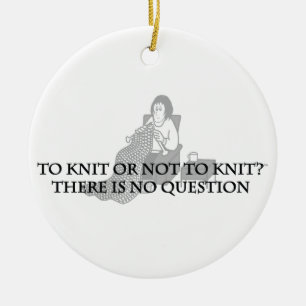 To Knit or Not to Knit-Fun Products for Knitters Ceramic Tree Decoration