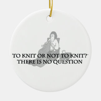 To Knit or Not to Knit-Fun Products for Knitters Ceramic Tree Decoration