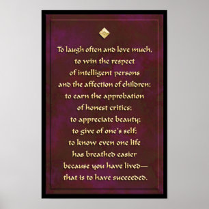 To laugh often… print