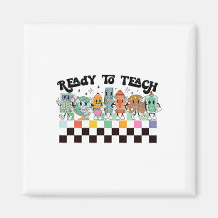 To Learn Groovy Retro Teacher Life First Day Of Sc Magnet