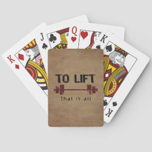 To Lift Bodybuilding Playing Cards