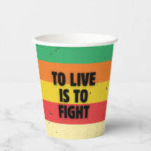 To Live Is To Fight - Retro Stripes Inspirational 