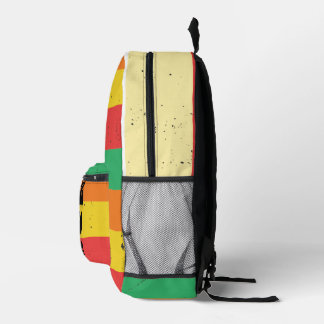 To Live Is To Fight - Retro Stripes Inspirational  Printed Backpack
