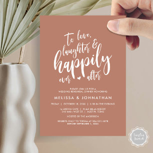 To Love Laughter and Happily Ever After Invitation