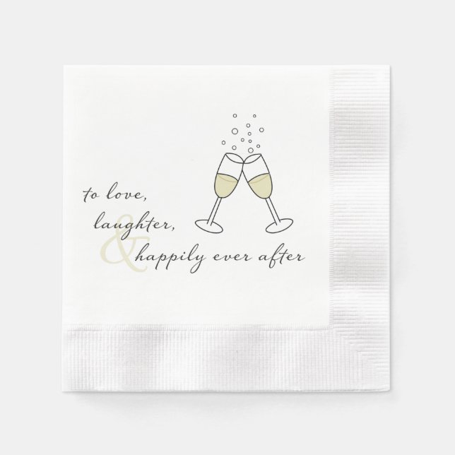 To Love, Laughter, & Happily Ever After Napkin (Front)