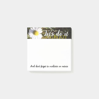 to make the list joy flower spring yellow post-it notes