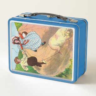 To Market to Market to Buy a fat Pig, Mother Goose Metal Lunch Box